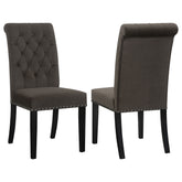 Best Furniture Outlet - Coaster - Alana Velvet Upholstered Dining Side Chair Brown (Set of 2) - 115172